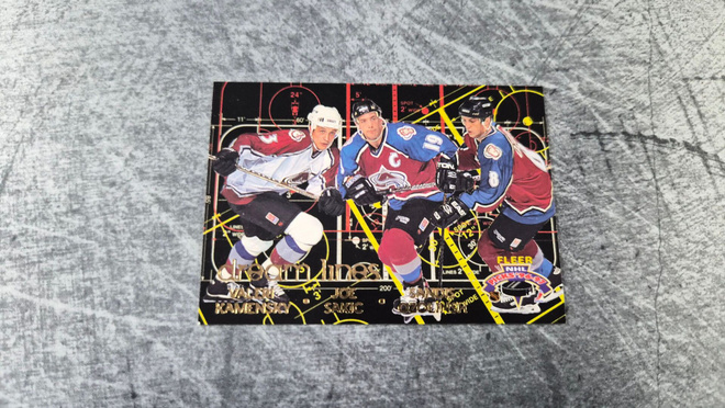 Kamensky Sakic Ozolinsh 1996-97 Fleer NHL Picks Dream Lines
