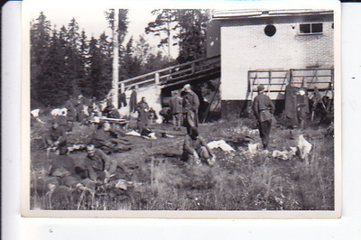 VANHA Valokuva CCCP Venäläiset Sotavangit 6 x 9 cm