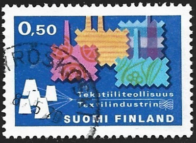 1970 Tekstiiliteollisuus leimattu LaPe 668