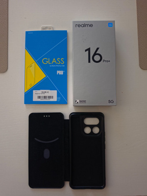 Realme 16 Pro+ 5G 256GB + suojakuori ja näyttösuoja