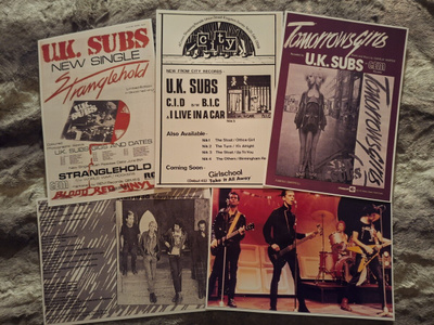 U.K. SUBS --- julistesetti 5kpl --- 21cm x 30cm #1 ---