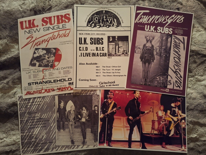 U.K. SUBS --- julistesetti 5kpl --- 21cm x 30cm #1 ---