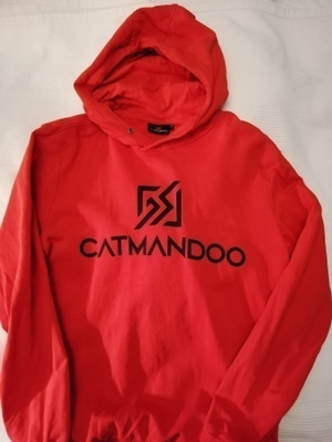 Catmando punainen huppari L