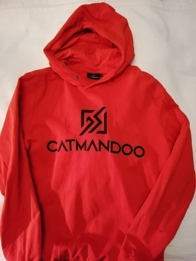 Catmando punainen huppari L