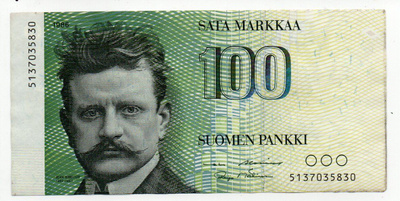 100 Markkaa 1986 ilman littiä