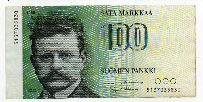 100 Markkaa 1986 ilman littiä