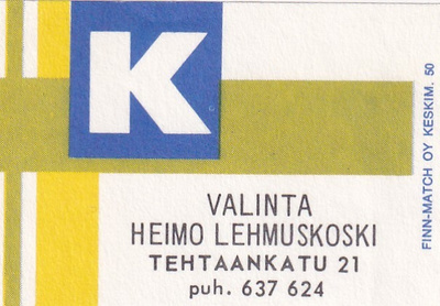 Heimo Lehmuskoski, Tehtaankatu 21 ,   1/13