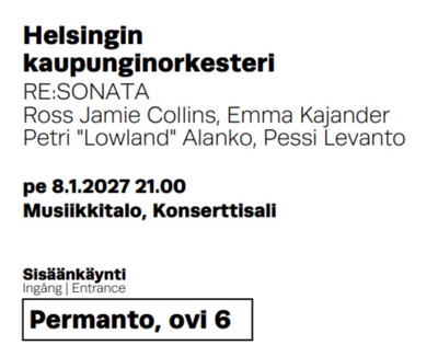 RE:SONATA Helsingin Kaupunginorkesteri liput
