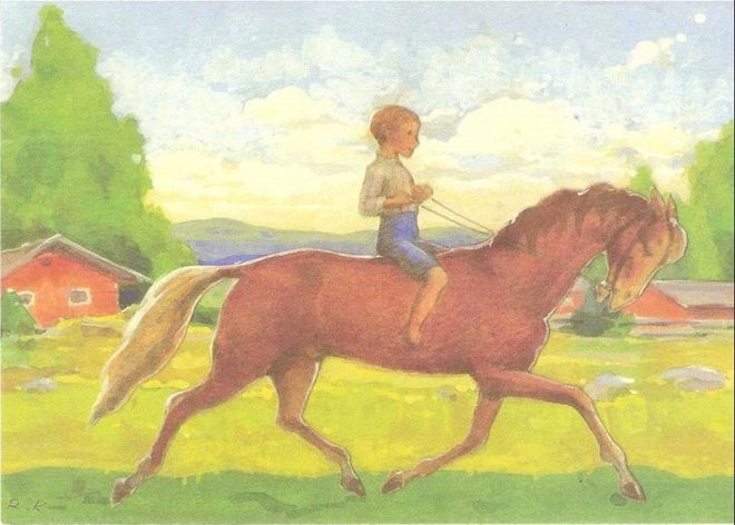 kortti ** Koivu Rudolf Lapsi kesällä - erilaisia