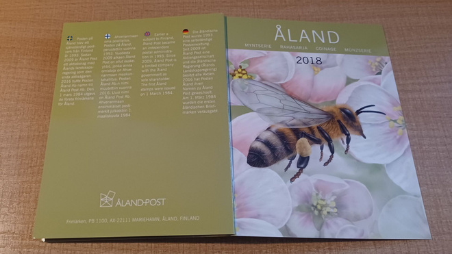 Eurorahasarja 2018 Åland 1c - 2€ + postimerkki UNC