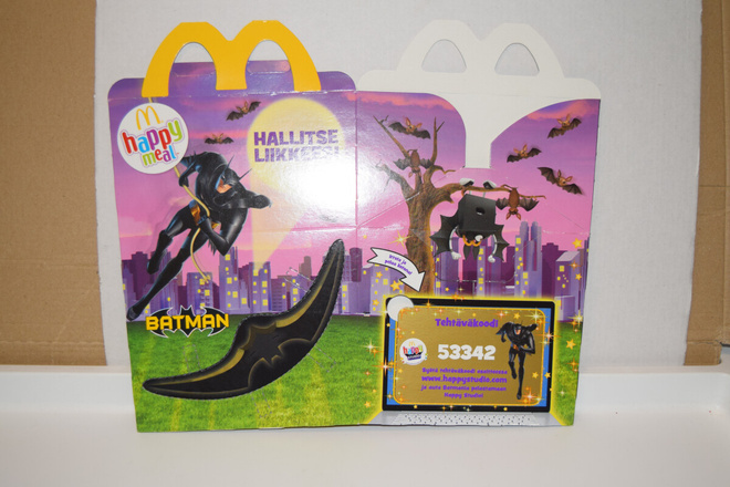 Mcdonald's happy meal laatikko Batman