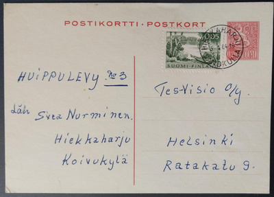 Mallin 1963 ehiö HIEKKAHARJU -loistoleimalla 1964