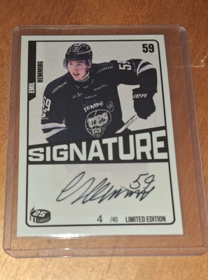 23-24 Cardset Signature Limited Emil Hemming /40 TPS