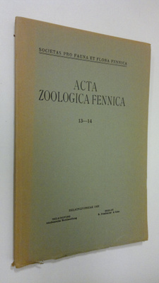 Curt Segerstråle : Acta Zoologica Fennica 13 - 14 :Uber d...