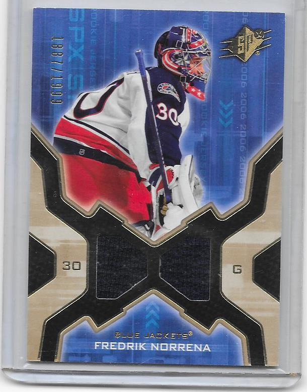 06-07 SPX Jersey #157 Fredrik Norrena Columbus BlueJackets