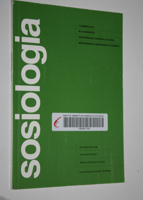 Sosiologia 1/2011 : Westermarck-seuran julkaisu