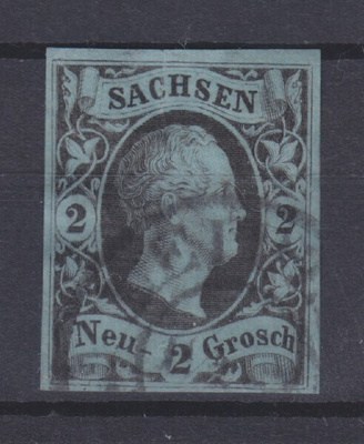 Saksa Reich Saksi 1851 Mi 5 Mi 90€