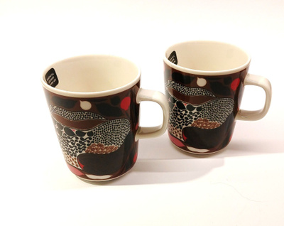 Marimekko Oiva Rusakko mukit 2 kpl, uudet, käyttämättömät