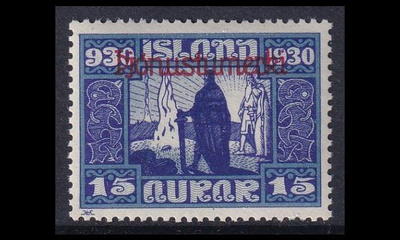 Islanti 48 ** Virkamerkki Allthing 15 A (1930)