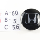 Honda vannekeskiöt – Kromi-musta – 60mm (4kpl sa - pikkukuva 2