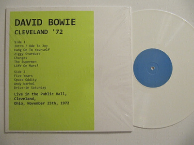 David Bowie Cleveland `72 Värivinyyli LP