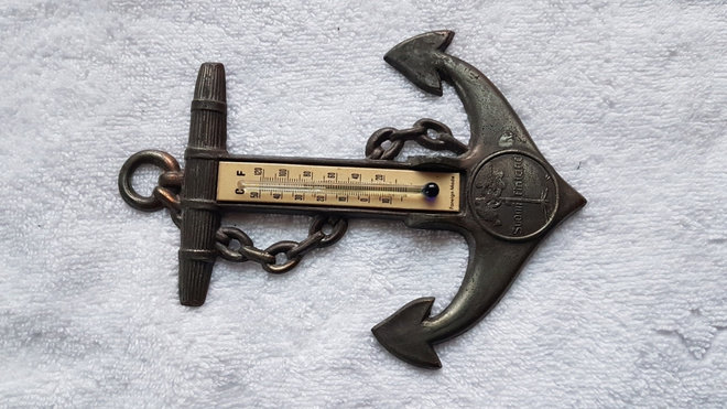 Ankkuri Suomi Finland lämpömittari vintage