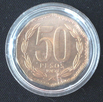 Chilen 50 Peson kolikko