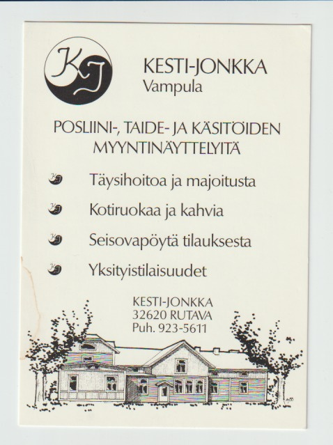 Postikortti, VAMPULA, , KESTI-JONKKA, Mainoskortti