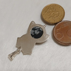 Kotimainen Design Hopea Pug koira riipus kivillä - pikkukuva 5