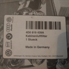 V.A.G Audi A8, S8 raitisilmasuodatin 4D0819439A - pikkukuva 2