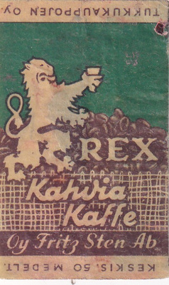 REX Kahvia Kaffe, Oy Fritz Sten Ab.  s60