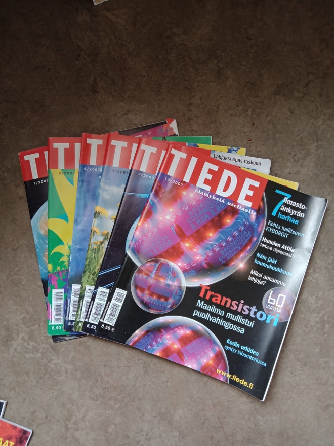 Tiede lehti(ent. Tiede2000)vuosi 2007 nro 1, 2, 4, 5, 7, 10