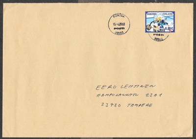 Postilähetys - Jääkiekon MM (LAPE 1843) Forssa 15.4.2003