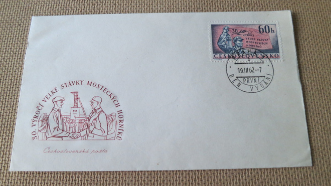 Tsekkoslovakia FDC 1962: Kaivosmiesten lakko