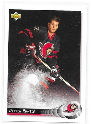 1992-93 Upper Deck #110 Darren Rumble Ottawa Senators RC