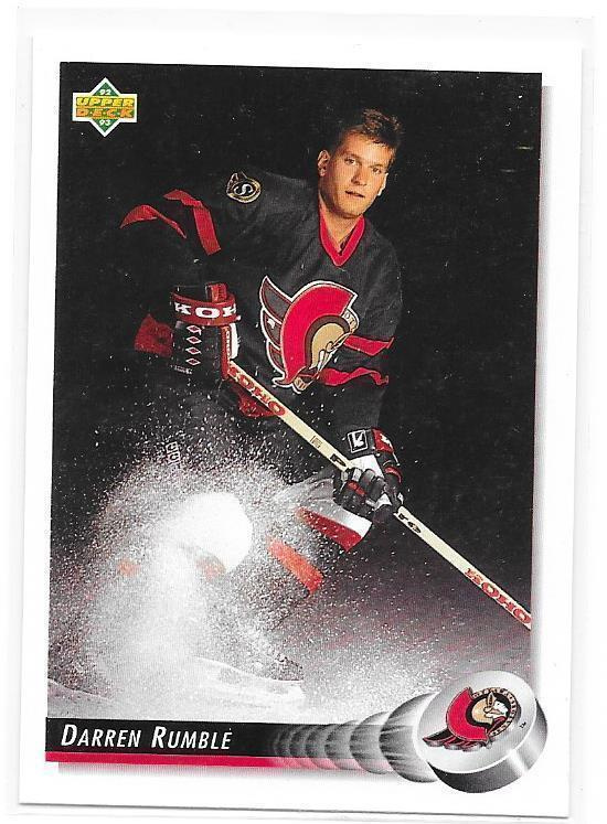1992-93 Upper Deck #110 Darren Rumble Ottawa Senators RC