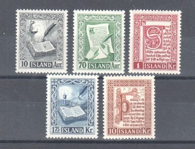 Islanti 1953 Mi 297-91 postituoreena. Mi 35€