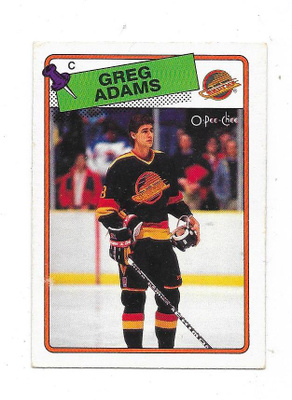 1988-89 OPC #162 Greg Adams , Vancoucer Canucks