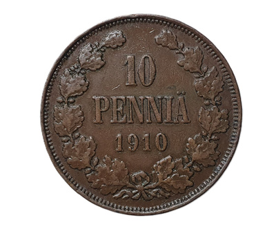 Suomi 10 Penniä 1910