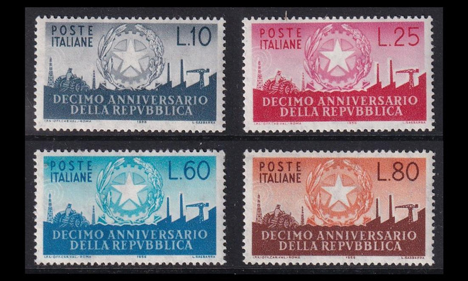Italia 967-70 ** Tasavalta 10v (1956)