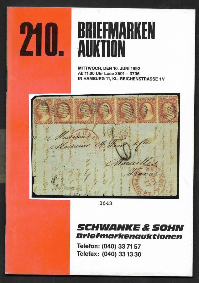 Huutokauppaluettelo - Schwanke & Sohn 10.6.1992