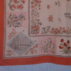 Huivi  5. Kaunis oranssireunainen vintage-huivi, pv-musliini - pikkukuva 4