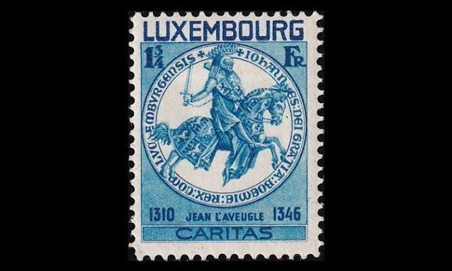 Luxemburg 264 ** Lastenapu 1 3/4 + 1 1/2 Fr (1934)