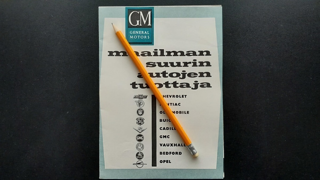 GM General Motors autonäyttely esite 1960