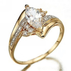 64 .. 18 KGF Kulta White Sapphire Kaunis .. Sormus - pikkukuva 1