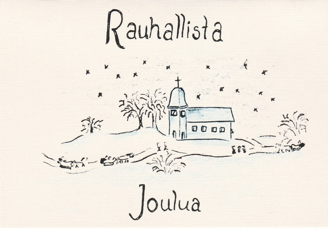 Postikortti, JOULUKORTTI, Mouhijärvi, Kirkko