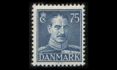 Tanska 293 ** Christian X 75 öre (1946)