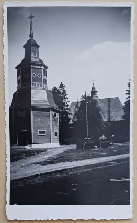 Lemi, kellotapuli ja kirkko (v. 1931), valokuvapk, ei p.