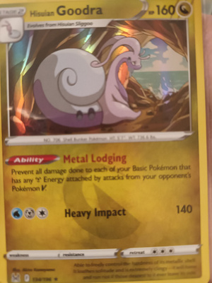 Hisuian Goodra 134/196 holo RARE card