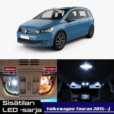VW Touran (5T) Sisätilan LED-sarja 9-osainen